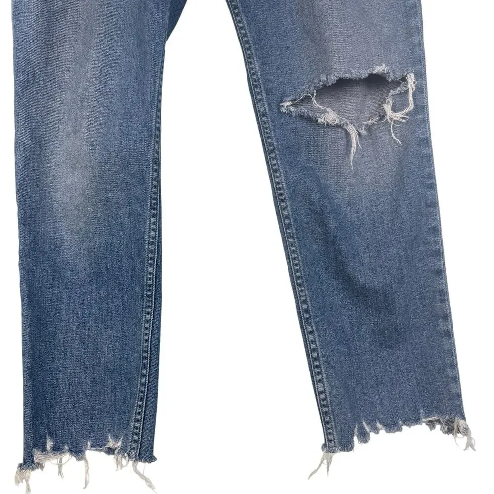 Rag & Bone Jean Women Size 32 Dre Low-Rise Slim Boyfriend Raw Hem Modele - Picture 5 of 8